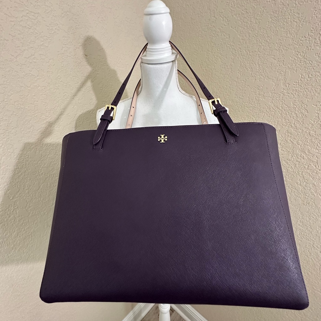 Tory Burch York Buckle Tote In Purple Iris